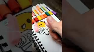 Drawing a simple graffiti character with sharpies! #shorts