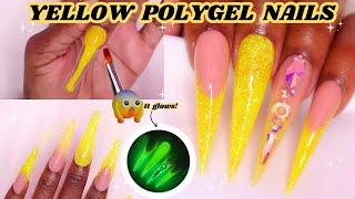 EASY OMBRE & FRENCH NAIL TUTORIAL | GLOW IN THE DARK POLYGEL NAILS | How To Encapsulate Glitters