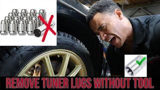 How to Remove Spline/Tuner Lug Nuts Without A Key without damaging them