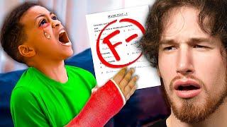 Kid FAKES Broken Arm To SKIP TEST, Instantly Regrets It!