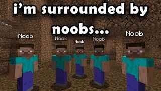 Minecraft but I FIGHT BACK against the NOOBS