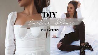 DIY bustier blouse | Vivienne blouse sewing tutorial | + printable PDF pattern