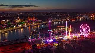 Festiwal Iluminacje Szczecin 2021 w 4k. DRON.