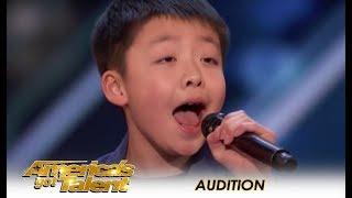 Jeffrey Li: 12-Year-Old Child STAR Sings You Raise Me Up on America's Got Talent!