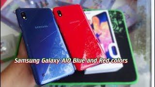 Samsung Galaxy A10 Blue and Red colors