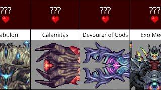 Terraria Calamity Bosses Total Health Comparison