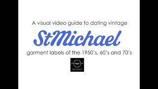 How to date vintage St Michael labels.  Vintage Marks & Spencer lingerie.