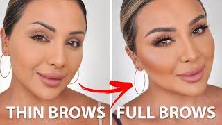 HOW TO MAKE SPARSE EYEBROWS LOOK FULLER | NINA UBHI