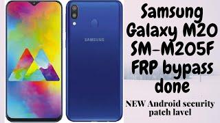 Samsung Galaxy M20 SM-M205F FRP bypass done NEW Android security patch lavel