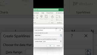 Sparkline in Excel #excel #sparklines #informative