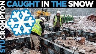 Bricklaying Caught in The Snow!