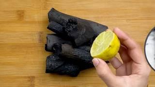 Mix lemon with charcoal and you'll be amazed by the result!