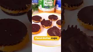 3 Ingredient Chocolate Peanut Butter Cups Recipe #healthycups #peanutbutter #ytshorts #ytindiashorts