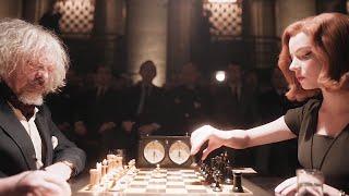 Beth vs Luchenko Chess Game Scene-The Queen's Gambit