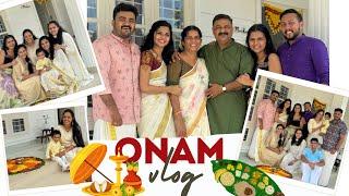 Family Onam Vlog|| First Onam in own home  || Pookalam, games, onasadhya️ || Meenu Lakshmi