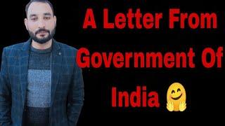 A Letter From Government Of India 