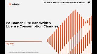 Prisma Access Branch Site Bandwidth License Consumption Changes