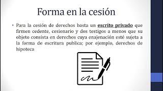 Formas de transmitir obligaciones civiles: Cesión