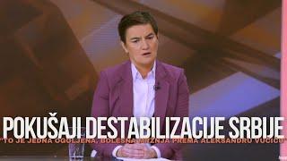 Ana Brnabic o haosu opozicije - "To je jedna ogoljena, bolesna mrznja prema Aleksandru Vucicu"