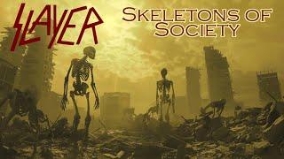 Skeletons of Society de Slayer - letras como imágenes generadas por una IA (Subtítulos en español)