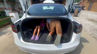 Grandkids vs. Tesla: The Ultimate Trunk Adventure!