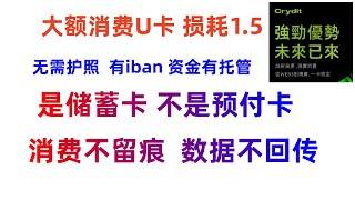 2024最佳加密U卡 Crydit 丹麦U卡 Crydit开户认证教程 高端U卡 无限消费额度 零月租 没有小额扣账费 丹麦银行万事达英镑借记卡，个人IBAN 充值损耗1.5 额外赠送香港联通上网卡