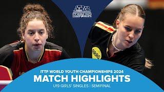 Hana Goda vs Annett Kaufmann | U19 GS-SF | ITTF World Youth Championships 2024