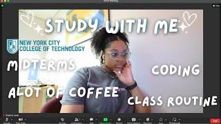 My Daily Routine At City Tech || Study W/Me (Library Sounds), Vlog, Midterm Results, Chit-Chat