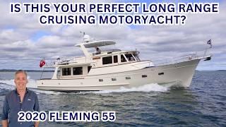 2020 FLEMING 55 RAISED PILOTHOUSE BOAT WALKTHROUGH