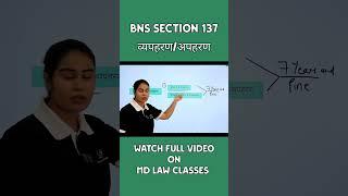 New Criminal law section 137, bns 2023, #bns2023 #exam #law #mdlawclasses #bns