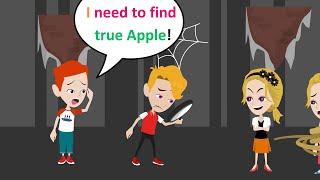 Lucas and Henry find true Apple - Animated English Funny Story - Lucas English