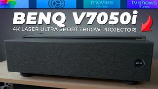 BENQ V7050i INCREDIBLE 4K LASER PROJECTOR! Ultra Short Throw UST FOR HOME THEATER & HOME THEATRE!