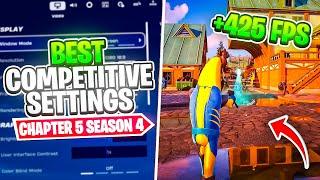 The BEST Competitive Settings in Fortnite Season 4!  (Huge FPS Boost & More!)