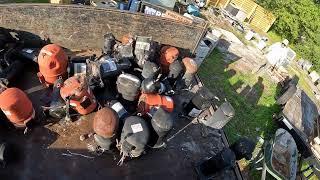 Massive Scrap Metal Haul! Tons of Compressor & AC Units Ready for the Yard! 