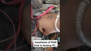 Installation of RAM stick in Desktop PC...!! #computer #electrical #electronic
