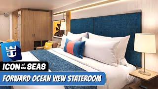 Icon of the Seas | Forward Ocean View Stateroom Walkthrough Tour | Royal Caribbean 2024 | 4k