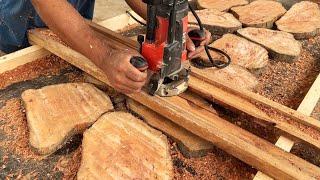 Machine Processing Of Wood For Many Hours Is Very Dangerous But Creates Many Valuable Products