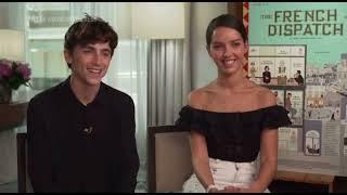 Timothée Chalamet debating the color of his suit | interview