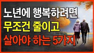 노년이 되면 무조건 줄이고 살아야 하는 5가지ㅣ60세 부터 후회하지 않고 노후 행복하려면 '이렇게' 하세요ㅣ고독을 즐기고 혼자가 되어야 하는 이유ㅣ삶 지혜 | 인생조언ㅣ오디오북