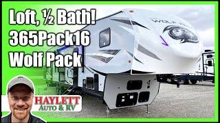 MASSIVE GARAGE & Closet Slide!! 2021 Wolf Pack 365Pack16 Cherokee Toy Hauler Fifth Wheel RV Review