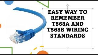 Easy Way to remember  color code T568A AND T568B wiring Standard.