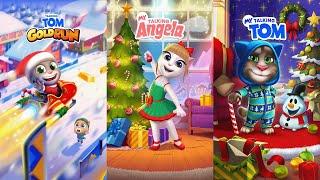 My Talking Tom vs Talking Tom Gold Run vs My Talking Angela andriod ios gameplay 2024 Lvl 286 Ep4219