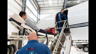 World 1st Gulfstream V with an Air Ambulance Power Loader