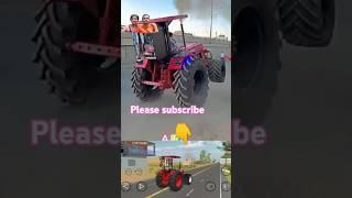 Joni deshwal mahindra tractor stant on road stant with Nishu deswal #trending #tractor #gaming #thar