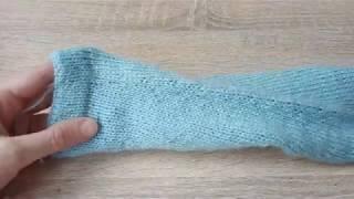 Подгиб с рубчиком из изнаночных петель. Knit Solo