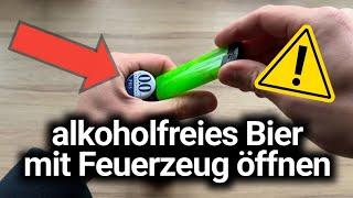 Bier mit Feuerzeug öffnen - Kronkorken mit Feuerzeug öffnen - Anleitung  - LIFEHACK 