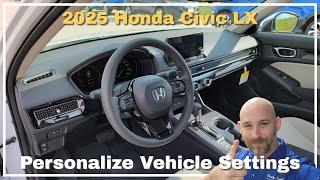 2025 Honda Civic LX Vehicle Settings