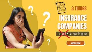 3 Things Insurance Companies DO NOT want you to know | Life Insurance