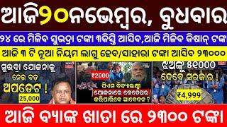 today's morning news odisha | 20 November 2024 l e mudra loan | state bank net banking l odisha news