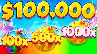 THE $100,000 SWEET BONANZA BONUS LADDER!